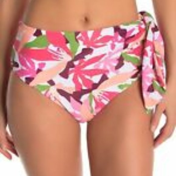 Nicole Miller High Waisted Floral Bikini Bottom - NWT - Picture 2 of 9